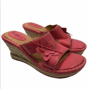 BOC Women’s Pink Flower Wedges